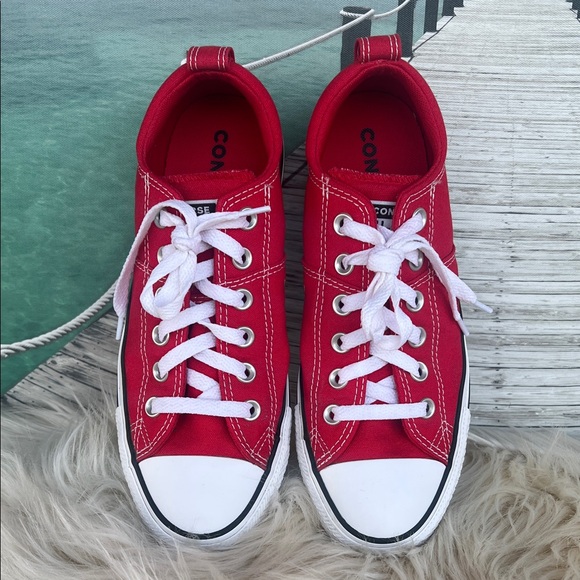 Women’s Converse Classic Red Canvas Sneakers - Picture 11 of 12